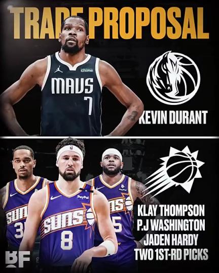 和歐文濃眉組三巨？美媒：獨(dú)行俠可用克萊+PJ+哈迪+倆首輪去換KD