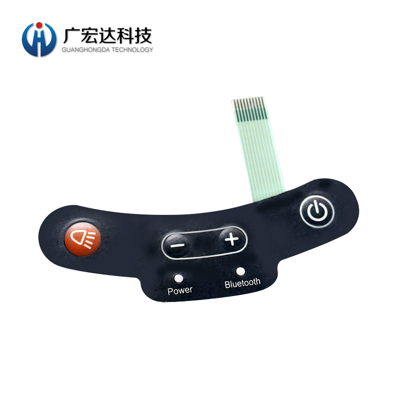 定制藍(lán)牙音響薄膜開關(guān)-音量控制按鍵面板-電器數(shù)控凸起薄膜線路板
